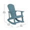 Merrick Lane Atlantic All-Weather Polyresin Adirondack Rocking Chair with Vertical Slats